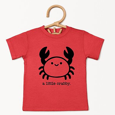 A Little Crabby Typewriter - Toddler Short Sleeve Graphic T-Shirt