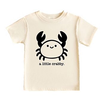 A Little Crabby Typewriter - Toddler Short Sleeve Graphic T-Shirt