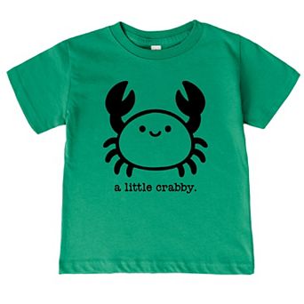 A Little Crabby Typewriter - Toddler Short Sleeve Graphic T-Shirt