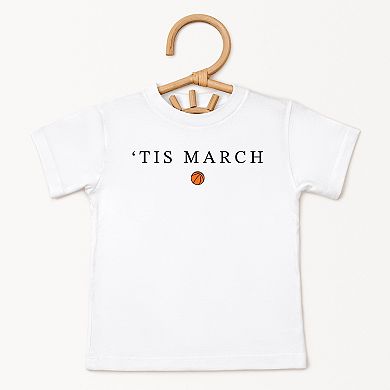 Tis March Typewriter - Toddler Short Sleeve Graphic T-Shirt