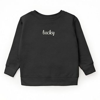 Embroidered Lucky Cursive - Youth Graphic Sweatshirt