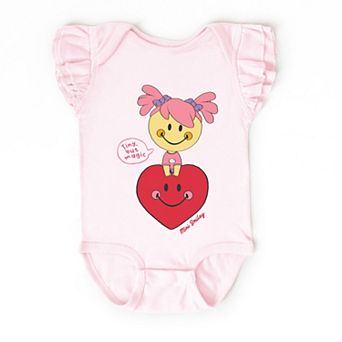 Mini Smiley Tiny, But Magic - Baby Flutter Sleeve Bodysuit