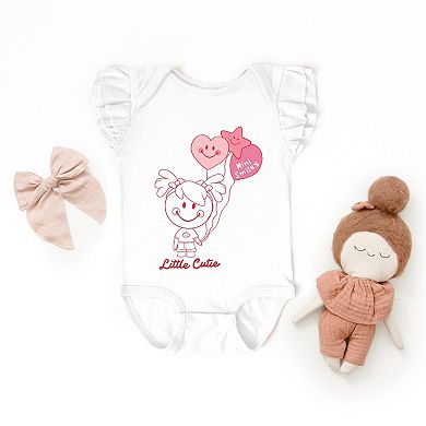 Mini Smiley Aria Balloons - Baby Flutter Sleeve Bodysuit