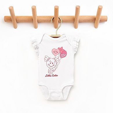 Mini Smiley Aria Balloons - Baby Flutter Sleeve Bodysuit