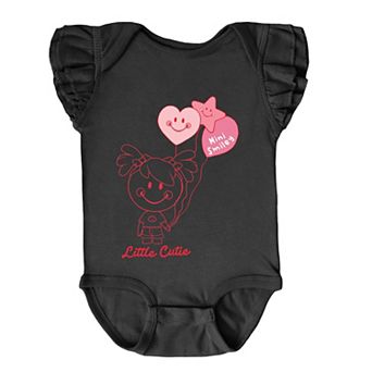 Mini Smiley Aria Balloons - Baby Flutter Sleeve Bodysuit