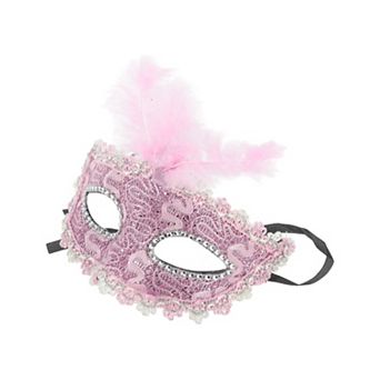 Dragon Pattern Feather Half Face Party Mask 1 pc