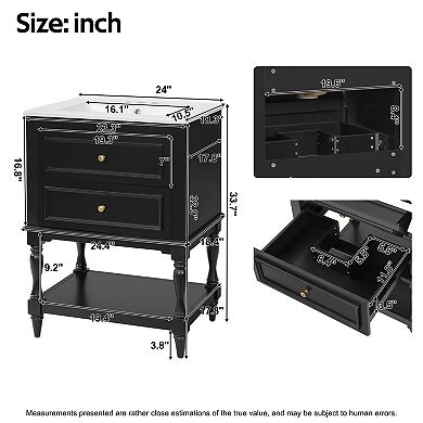 Merax 24'' Bathroom Vanity with Ceramic Sink, Bathroom Storage Cabinet with Open Shelf