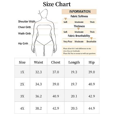 Women's Plus Size 1 Piece Swimsuit Mesh V Neck Tummy Control Push Up High Waisted Beach Swimwear