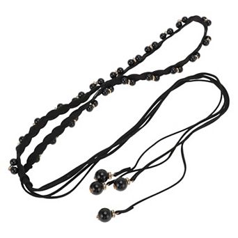 Faux Pearls Adjustable Waist Belt for Women 1 pc