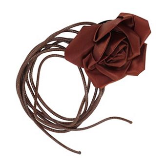 Satin Rose Flower Adjustable Waist Belt 1 pc