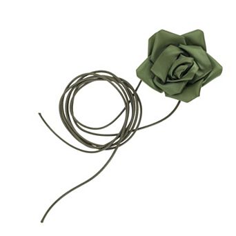 Satin Rose Flower Adjustable Waist Belt 1 pc