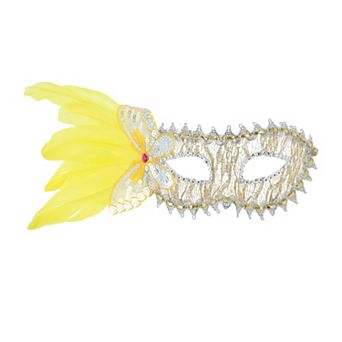Side Feather Masquerade Princess Half Face Party Mask 1 pc