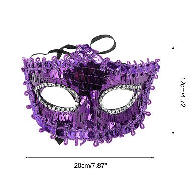 Crystal Beaded Half Face Party Mask 1 Pc