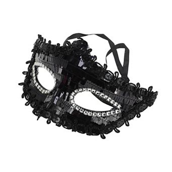 Crystal Beaded Half Face Party Mask 1 pc