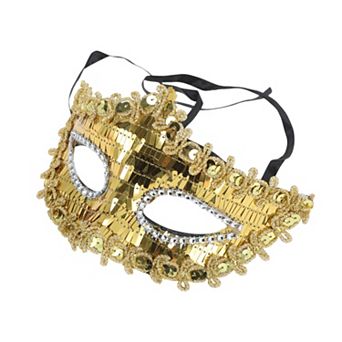 Crystal Beaded Half Face Party Mask 1 pc