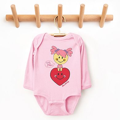 Mini Smiley Tiny, But Magic - Baby Long Sleeve Bodysuit