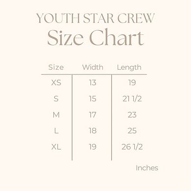 America Cursive - Youth Short Sleeve Star Tee