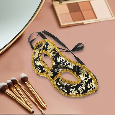 Jazz Cloth-Wrapped Flat Head Half Face Party Mask 1 Pc