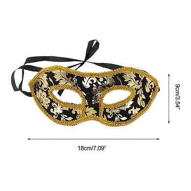 Jazz Cloth-Wrapped Flat Head Half Face Party Mask 1 Pc