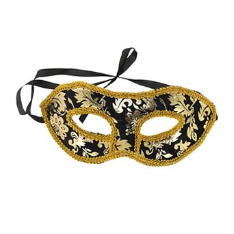 Jazz Cloth-Wrapped Flat Head Half Face Party Mask 1 pc