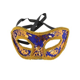 Jazz Cloth-Wrapped Flat Head Half Face Party Mask 1 pc