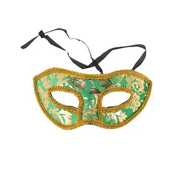 Jazz Cloth-Wrapped Flat Head Half Face Party Mask 1 pc