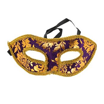 Jazz Cloth-Wrapped Flat Head Half Face Party Mask 1 pc