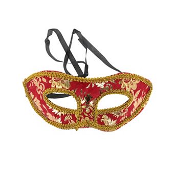 Jazz Cloth-Wrapped Flat Head Half Face Party Mask 1 pc
