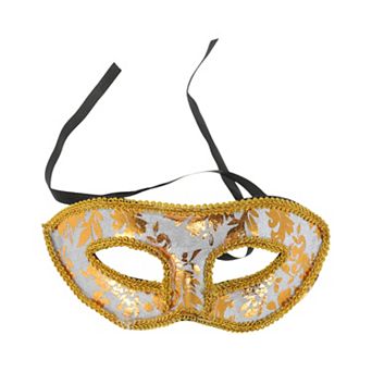 Jazz Cloth-Wrapped Flat Head Half Face Party Mask 1 pc