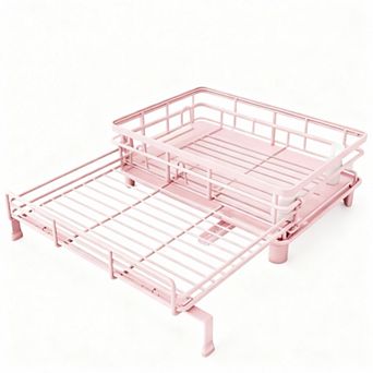 Extendable Sink Dish Drying Rack with 2-in-1 Design