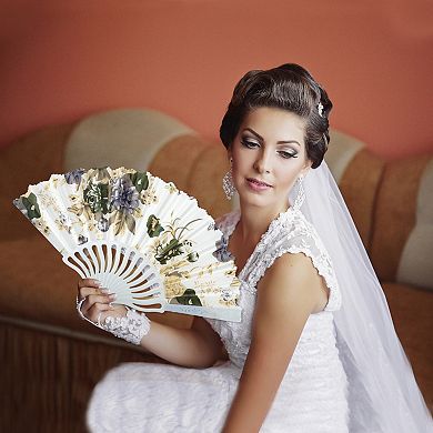 Floral Folding Fan 1 Pc
