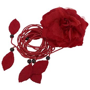 Flower Tie Adjustable Waist Belt for Women 1 pc