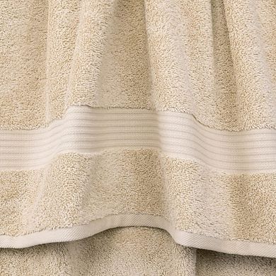 6-Piece Turkish Cotton Towel Set, 2 Bath Towels, 2 Hand Towels, 2 Washcloths, Beige