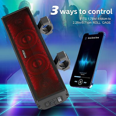 16.5 in. 400W Wireless Soundbar with AUX /USB, Remote Control, RGB Colorful Illumination, Waterproof
