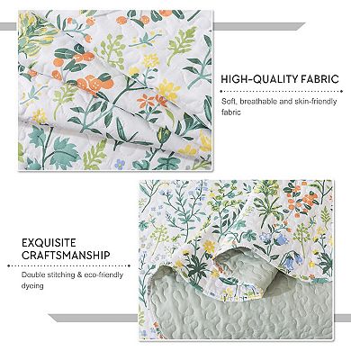Super Soft Microfiber Quilt Set: 1x 90x98" Quilt + 2x 20x27" Pillowcase, Exquisite Queen Size