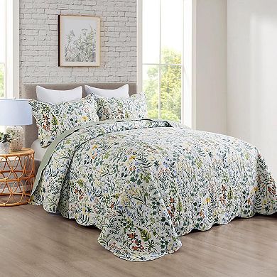 Super Soft Microfiber Quilt Set: 1x 90x98" Quilt + 2x 20x27" Pillowcase, Exquisite Queen Size