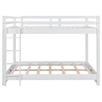 Merax Wood Queen Size Bunk Bed with Ladder