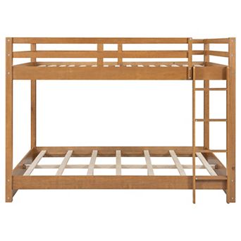 Merax Wood Queen Size Bunk Bed with Ladder