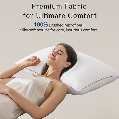 Luxury Fluffy Down Alternative Pillows: Medium Support for Side, Stomach, and Back Sleepers
