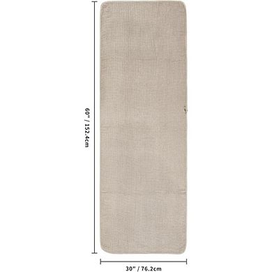 Microfiber Oversize Quick Dry Lint Free Bath Towel, 60 x 30 in, 4 Pack (Waffle Weave)