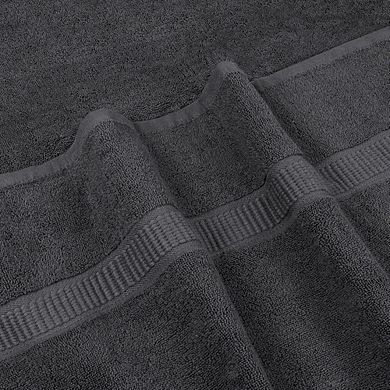 2-Pack 35x70" Jumbo Bath Sheets, Ring Spun Cotton, Quick Dry, Grey