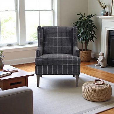 Elegant Gray Accent Chair with Upholstered Seat Ideal for Any Room