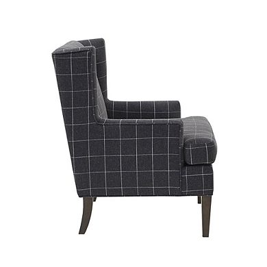 Elegant Gray Accent Chair with Upholstered Seat Ideal for Any Room