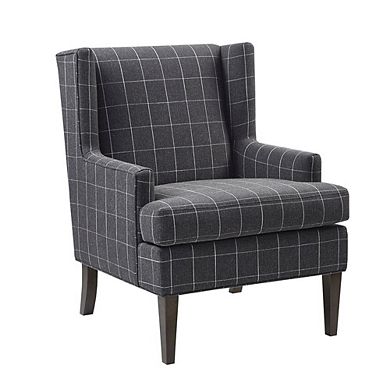 Elegant Gray Accent Chair with Upholstered Seat Ideal for Any Room