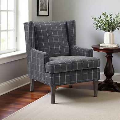Elegant Gray Accent Chair with Upholstered Seat Ideal for Any Room