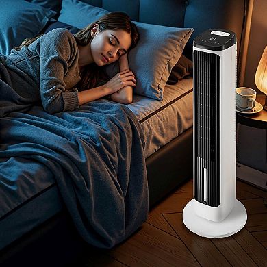 Tower Fan with Ice Crystal Cooling, Humidifier, and Touch Controls