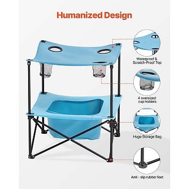 Portable Outdoor Table for Camping, Tailgating, Beach, and Picnic Use