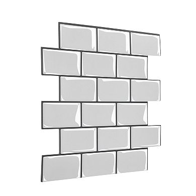 Self-Adhesive Kitchen and Bathroom Backsplash Tiles 2mm Thick 10-Pack