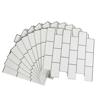 Self-Adhesive Kitchen and Bathroom Backsplash Tiles 2mm Thick 10-Pack