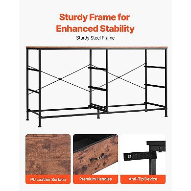 Fabric Drawer Dresser with Multiple Storage Drawers and Metal Frame